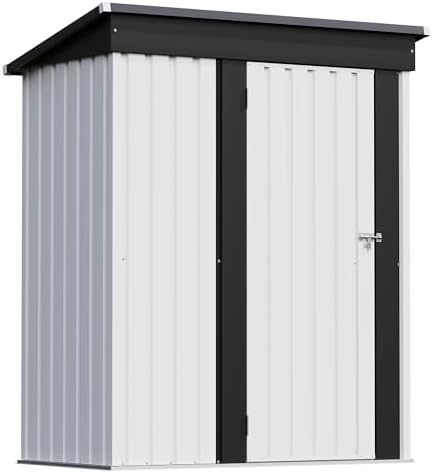 Patiowell 5x3 FT Outdoor Storage Shed, White