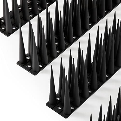 OFFO Bird Spikes Pigeon Outdoor Spikes for Cat Keep Birds Raccoon Woodpecker Away Covers 20 Feet(6.1m), Black