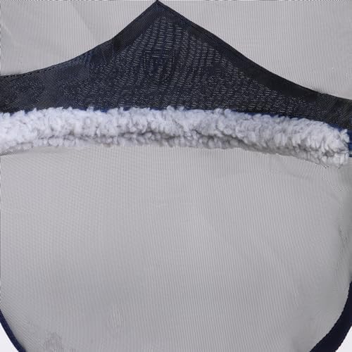 Harrison Howard CareMaster Pro Luminous Horse Fly Mask Large Eye Space Long Nose with Ears UV Protection for Horse Navy M Cob