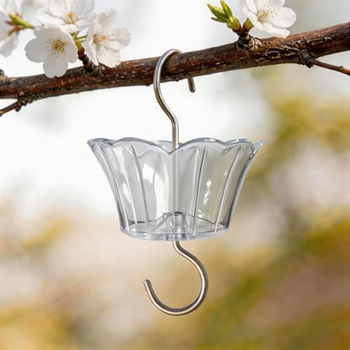 3oz Plastic Ant Moat for Hummingbird Feeder, 2-Pack Clear Insect Guards