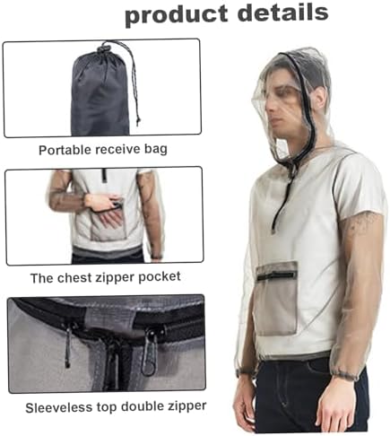 Outdoor Mosquito Suit, Breathable Mesh Jacket With Hood And Pants - Net Clothing Protection