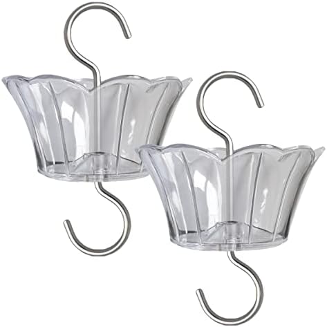 3oz Plastic Ant Moat for Hummingbird Feeder, 2-Pack Clear Insect Guards