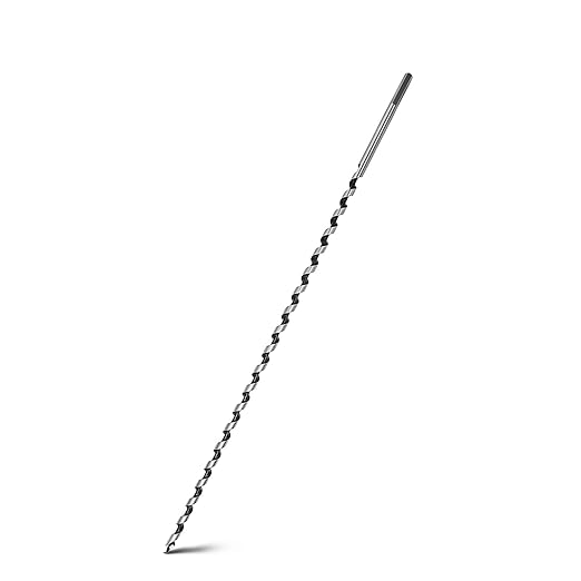 3/8 in x 23.6 in Auger Drill Bit, 10mm x 600mm Hex Shank, 2 Flute Spiral, Wood, Plastic, DIY Projects