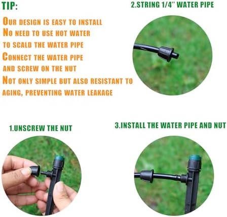 Anti-Drop Drip Irrigation Emitters Sprayers for 1/4" Tubing