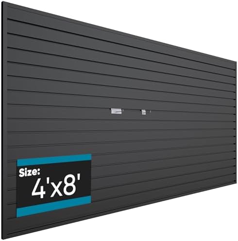 Brakki Slat Wall Paneling 4x8 Ft, Slatwall Garage Organizer Storage System