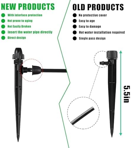 20 Pcs 360° Adjustable Drip Irrigation Misting Spray Emitters