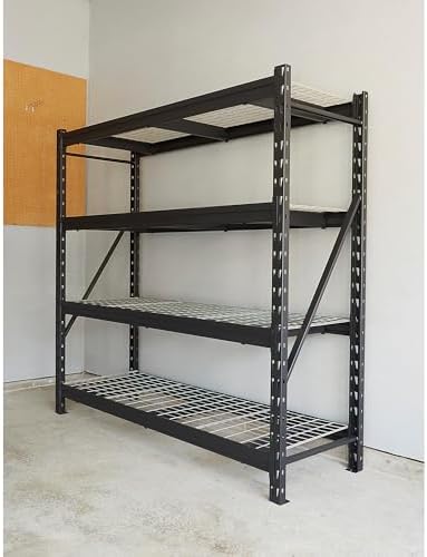 Ironton 4-Tier Industrial Steel Shelving Unit, 8,000-Pound Load Capacity, Garage Storage Rack, 77" W x 24" D x 72" H