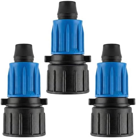 Drip Irrigation Tubing Hose Connector 3/4" to 1/2" Adapter 3-Pack