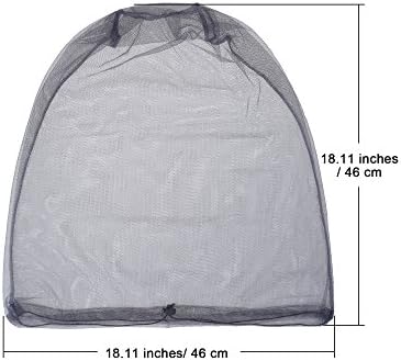 HESTYA 4 Pack Mosquito Head Net Mesh Face Cover Outdoor, Grey