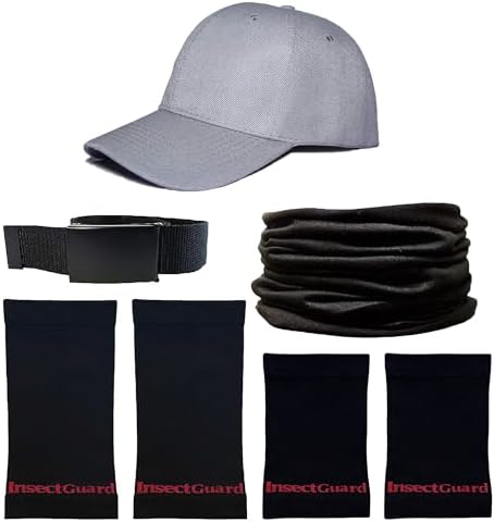 Tick Gaiters - Permethrin Treated, Ticks, Mosquitoes, Flies & More Insect Repellent, Unisex Adult, (Black/Grey) Complete Package 1