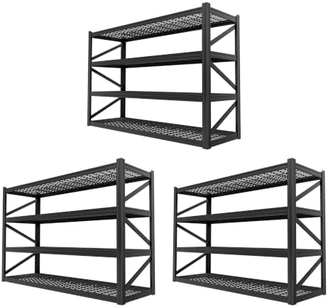 4-Tier Heavy Duty Garage Shelving, 8,000 lbs Capacity Adjustable Metal Storage Shelving Unit for Garage, Basement, Warehouse & Workshop, 71" W x 24" D x 71" H