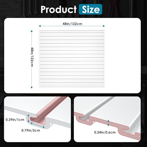 Brakki Slat Wall Paneling 4x4 Ft, Slatwall Garage Organizer Storage System