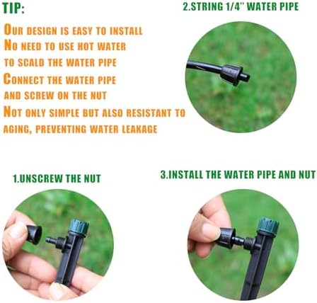 50PC Anti-Drop Drip Irrigation Emitters for 1/4" Drip Tubing