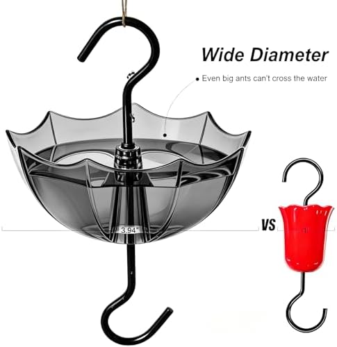 Ant Moat for Hummingbird Feeder, 5 OZ, 4 Pack, Black