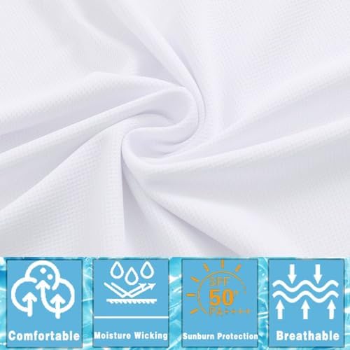 LeeHanTon Men's Sun Shirts Sun Protection Hoodie Shirt UPF 50+ Long Sleeve Work Athletic Shirt with Hooded for Fishing Hiking