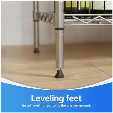 PayLessHere Shelf Metal Shelf Wire Shelving NSF Certified 5 Tier Adjustable Shelf Versatile Storage Solution Steel Organizer Wire Rack Easy Assembly, Chrome