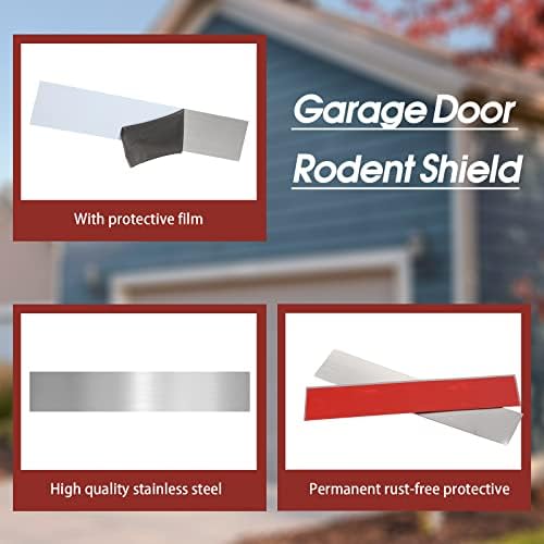 LEIFIDE 2 Pcs Garage Door Seal Stainless Steel Mouse Rodent Guard 9.84"