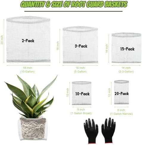 50 Pcs Gopher Baskets 1/3/5/10 Gallon Root Guard Proof Stainless Wire Steel