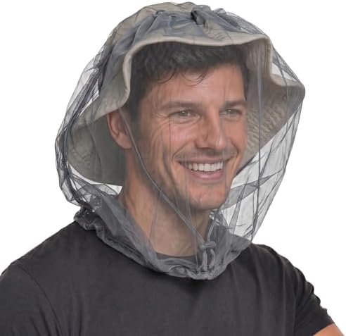 Mosquito Head Net Mesh Face Cover – Bug Face Netting Protection Against Gnats, Midges, Black Flies – Head Net for Men & Women, Hunting, Fishing, Camping, Gardening – No-See-Um Insect Netting