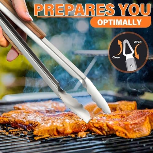TIVOLI 4PCS Grilling Accessories Set - Heavy Duty BBQ Tool Set