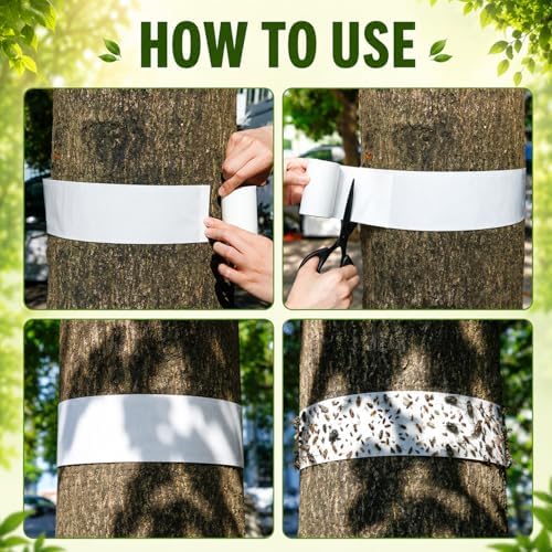 50 Rolls Spotted Lantern Fly Tree Trap, 30 ft Each, Outdoor Ant Trees Wrap