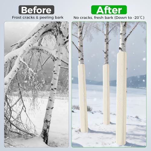 Tree Covers for Winter - Tree Winter Protection with 600D Waterproof Oxford Fabric,Adjustable for 9.8"-14.9" Trunk Circumference, Protects from Snow, Deer & Birds (4 Pack)