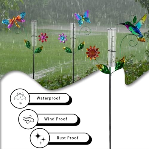 3 Pcs Rain Gauge Outdoor, 6 Inch Tube Rain Gauges