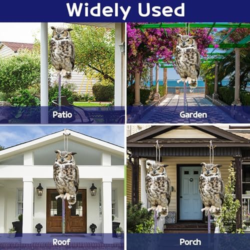 2PCS Fake Owl Plastic Owl to Scare Pigeon for Outdoor