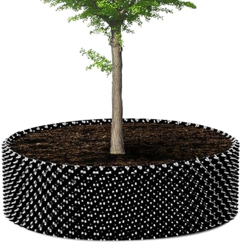 RooTrimmer 60 Gallon Air Pruning Container, Raised Garden Bed Large Tree Pos New Plastic Nursery Pot Fruit Vegetable Garden Grow beds (4 ft Diameter), Black
