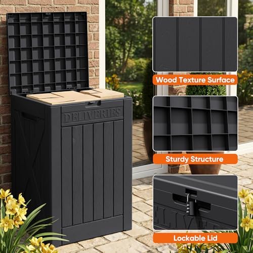 Flamaker 50 Gallon Deck Box, Package Delivery Storage Box for Outside