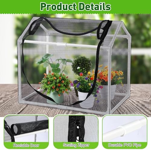 Mesh Plant Cover from Animals, 23.62"x15.75"x19.69" Heavy Duty Plant Cover