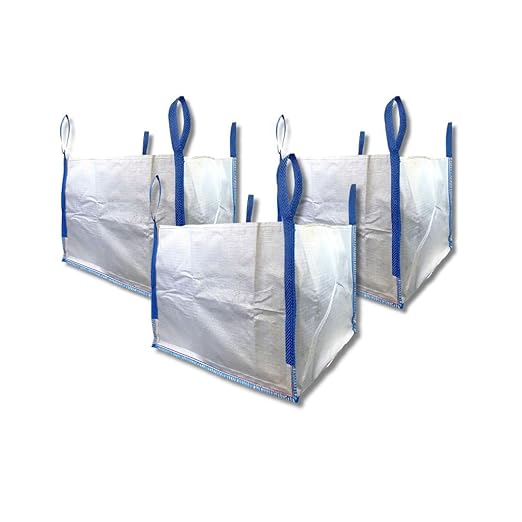 DURASACK Heavy Duty Builder's Bulk Bags 100-Gallon White Woven Polypropylene Contractor Trash Bags for Demo and Construction, Holds up to 2200 lbs, Pack of 3