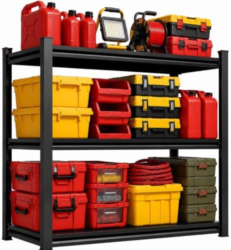Garage Shelving,2-in-1 Adjustable Storage Shelves with Guard