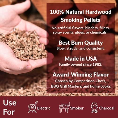 BBQr's Delight Wood Smoking Pellets - Super Smoker Variety Value Pack - 1 Lb. Bag - Apple, Hickory, Mesquite, Cherry, and Pecan