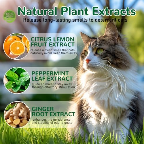 Natural Cat Deterrent Balls, Waterproof Indoor Outdoor Garden Shield
