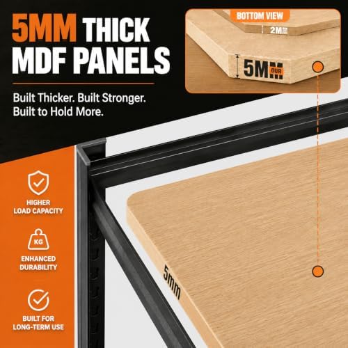 PRESTELION Garage Shelving 3000 LBS Adjustable Wood Storage Shelves