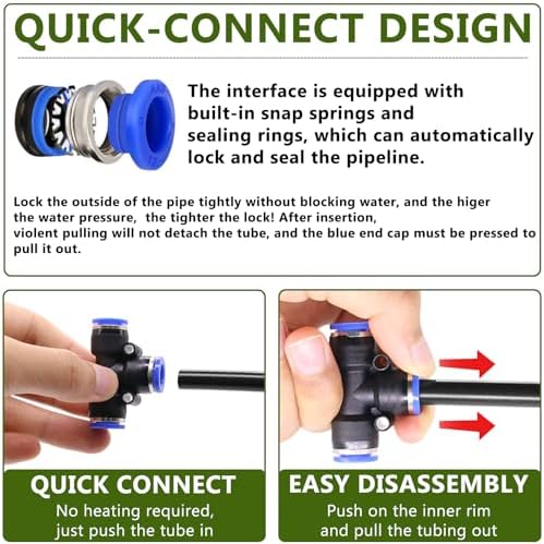66FT/20M Drip Irrigation System, 360° Bendable Irrigation System for Garden