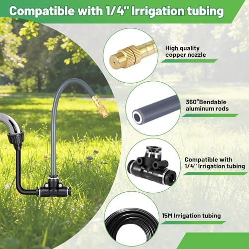 360° Adjustable 1/4" Drip Irrigation System Kits(No 1/4" Tubing)