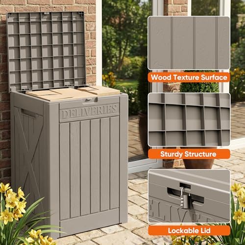 Flamaker 50 Gallon Deck Box, Package Delivery Storage Box for Outside