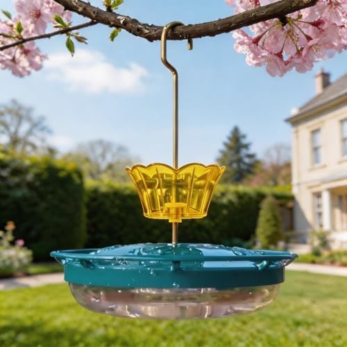 3oz Plastic Ant Moat for Hummingbird Feeder, 2-Pack Yellow Insect Guards