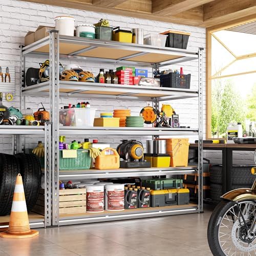 Galvanized Garage Shelving,3100LBS 5-Tier Metal Storage Rack