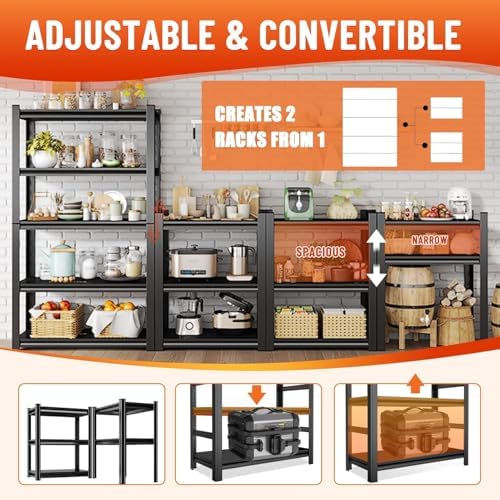 Garage Shelving, Heavy Duty Storage Shelves, Adjustable Boltless Units