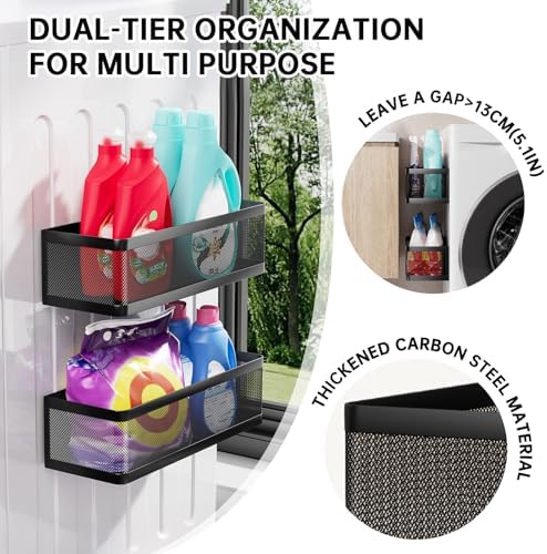 2-Pack Magnetic Shelves Laundry Room Organization