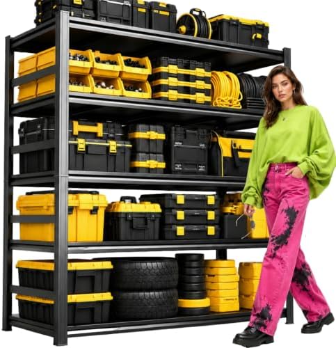 PRESTELION Garage Shelving 3000 LBS Adjustable Metal Storage Shelves