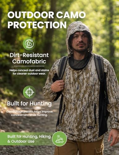 Mosquito Jacket, Durable Bug-Proof Jacket with Adjustable Hood & Pocket, Summer Mosquito Suit Outdoor Proof Clothing