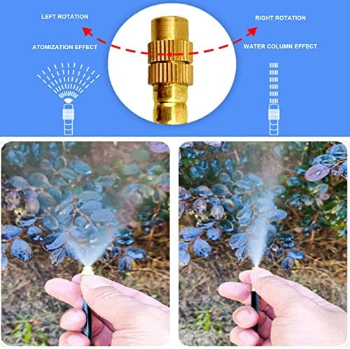 New drip Irrigation kit, Automatic Garden Watering System, Quick Connector and 360-degree Bending Dropper atomizing Copper Nozzle, Garden Plant Lawn Courtyard Watering System. (65FT Ⅱ)