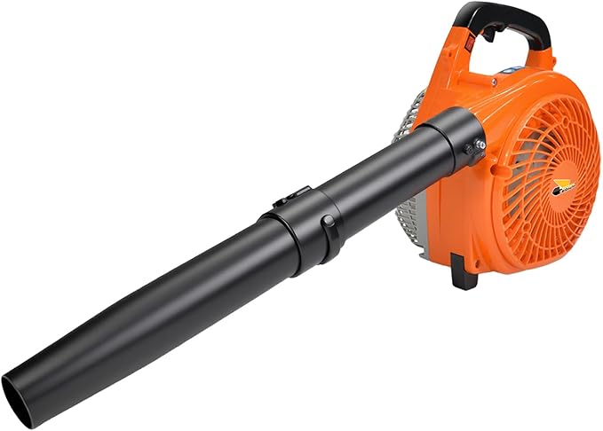 28cc Gas Leaf Blower, 1.1HP 2-Stroke Handheld Blower, 460 CFM 160 MPH High-Performance Air Volume, Lightweight Design for Lawn, Yard, and Driveway Cleanup