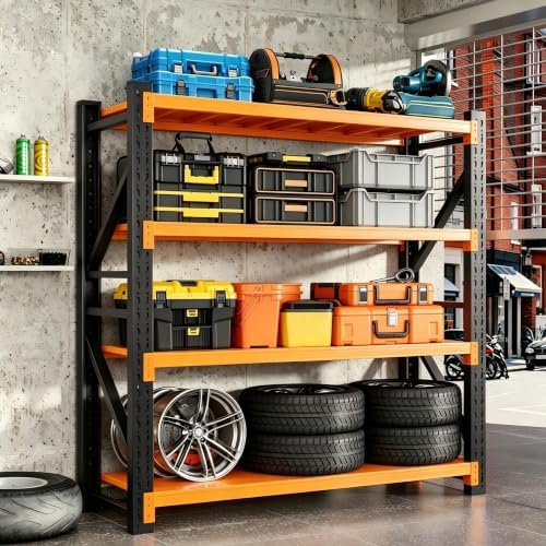 Heavy‑Duty Metal Garage Shelving Unit, 3000 LBS Total Load Capacity