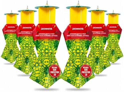 Catchmaster Japanese Beetle Trap Bags 6 Pack, Outdoor Traps w/Dual Lure