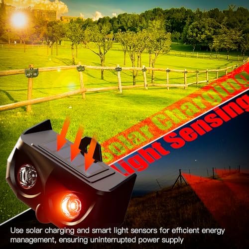2026 Solar Predator Eyes Nocturnal Animal Repellent Outdoor, Coyote Deterrent Devices Light Sensor Animal Repellent for Skunk Deer Coyote Fox Raccoon Cat Garden Yard Farm Chicken Coop, 8 Pack